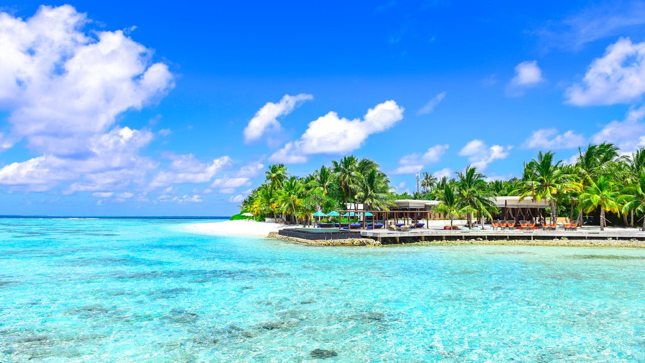 Beautiful Diani beach in Kenya