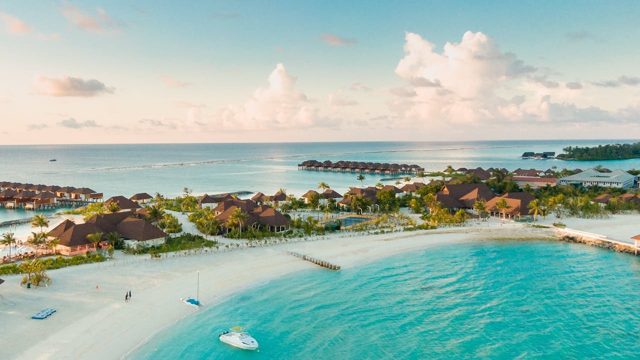 Beautiful villas at the beach
