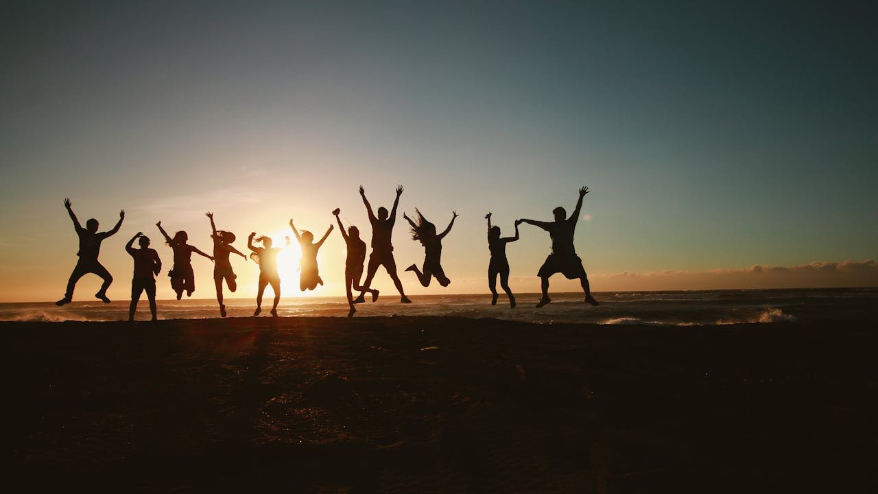 A group of people enjoying a vacation