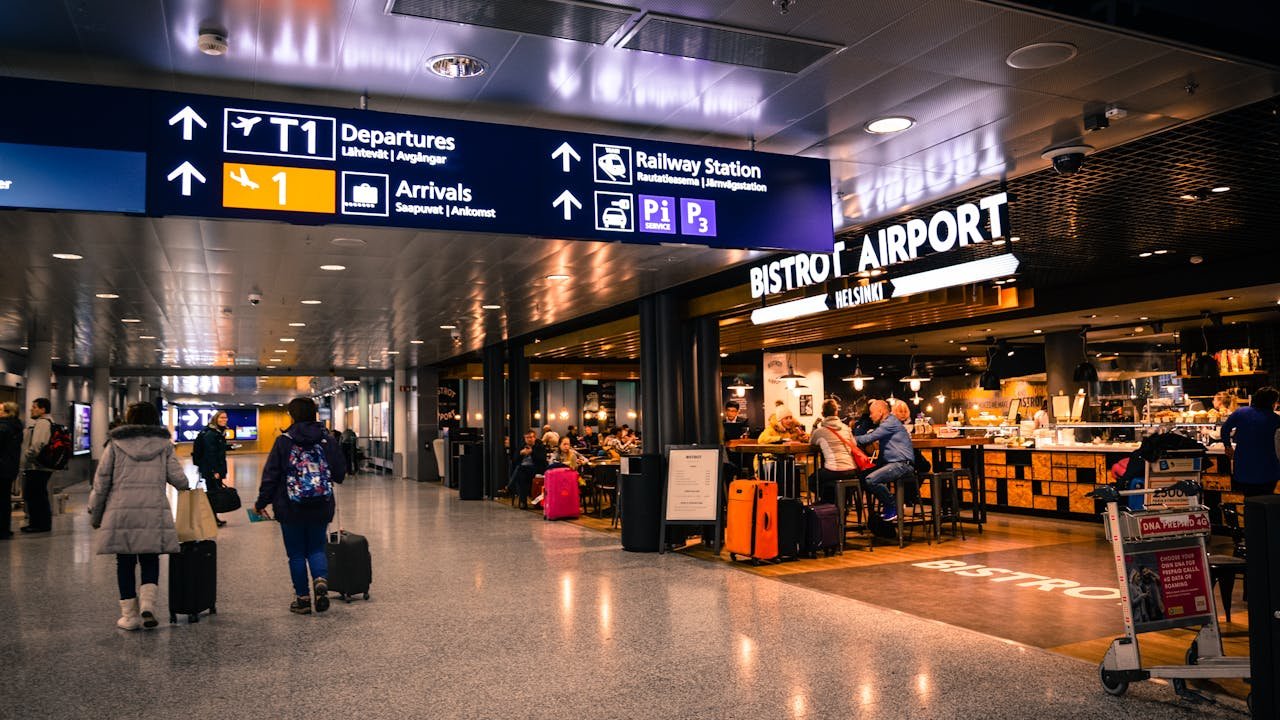 An airport in Europe