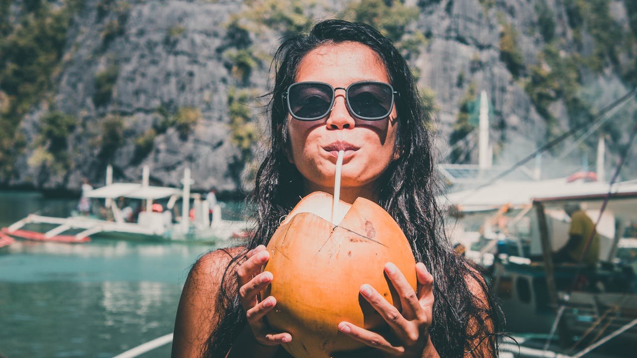 A lady enjoying a vacation