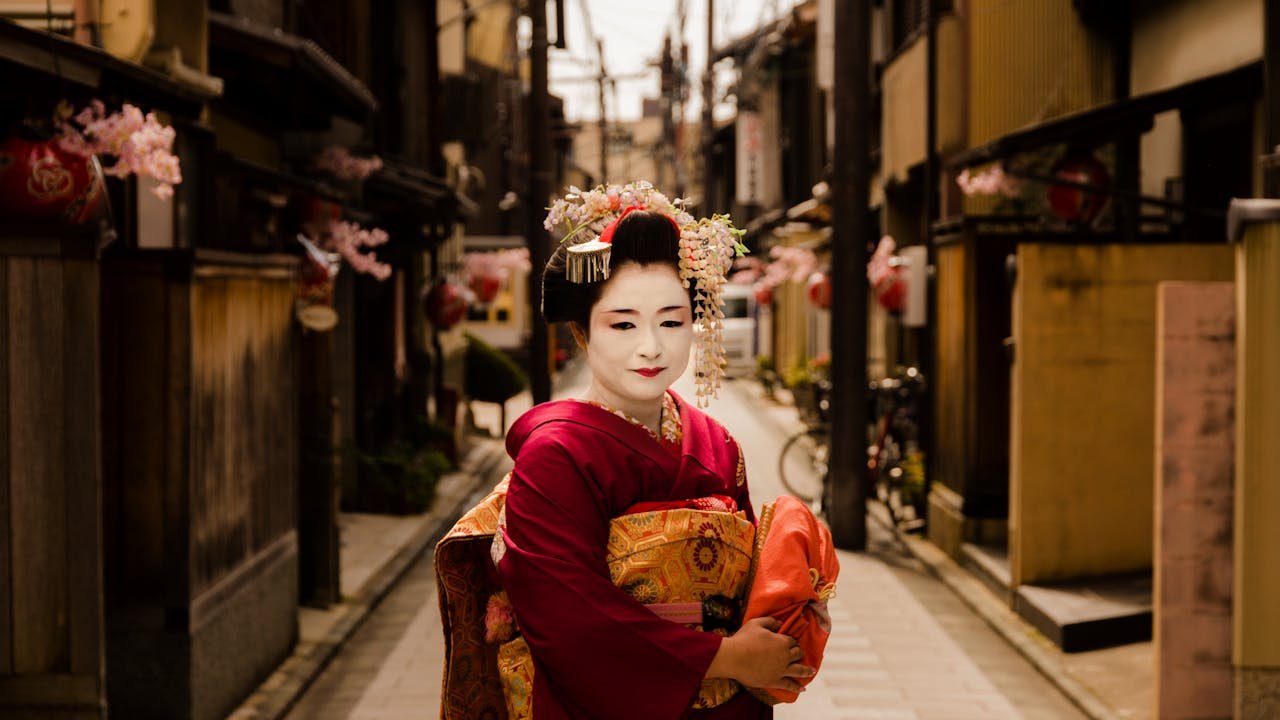 A Japanese lady on the street