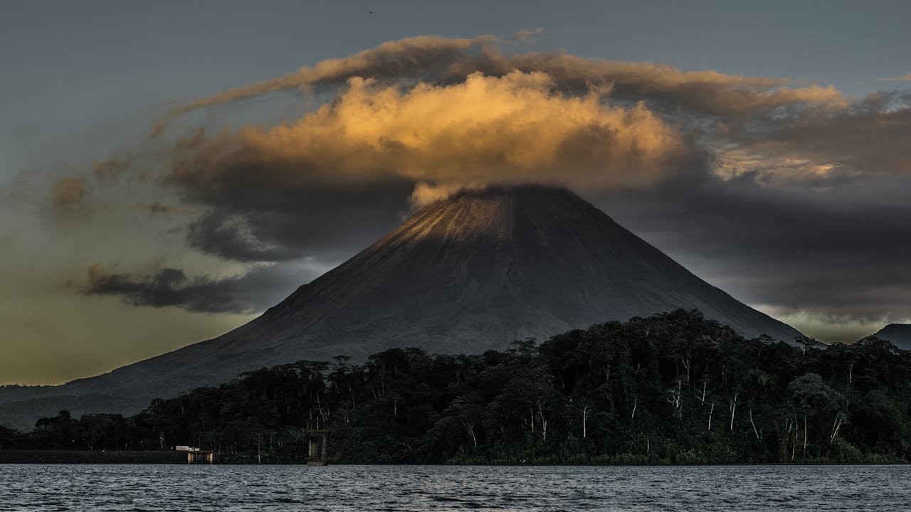 A volcano mountain in Costa Rica