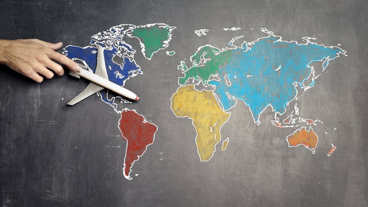 An illustration of the continents