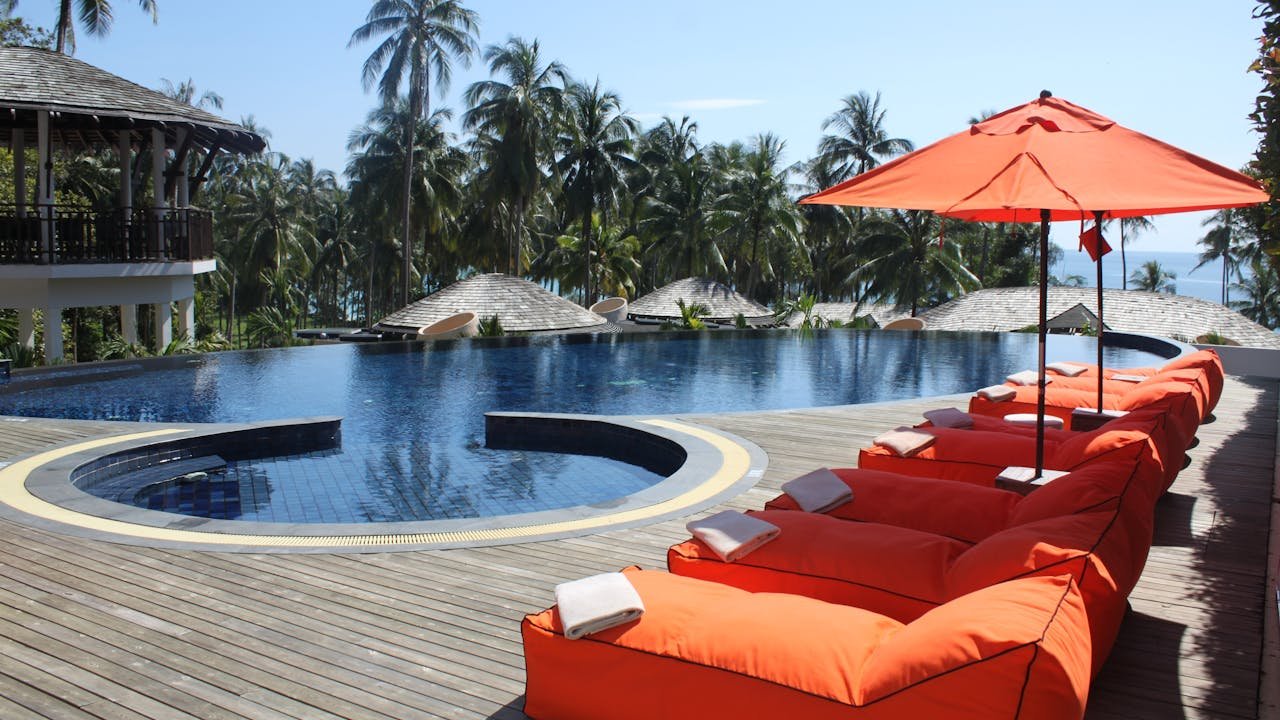 perfect beach vacation at a resort
