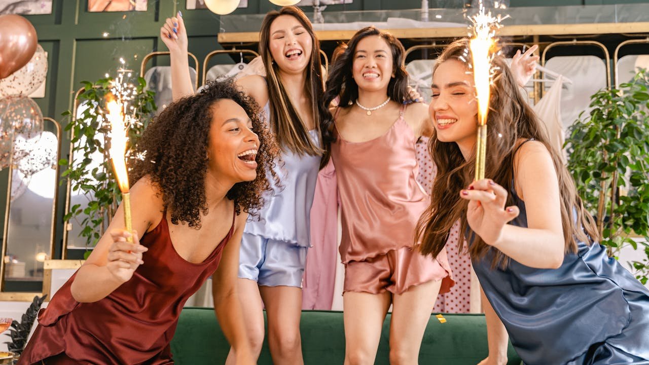 Celebrating a moment with friends