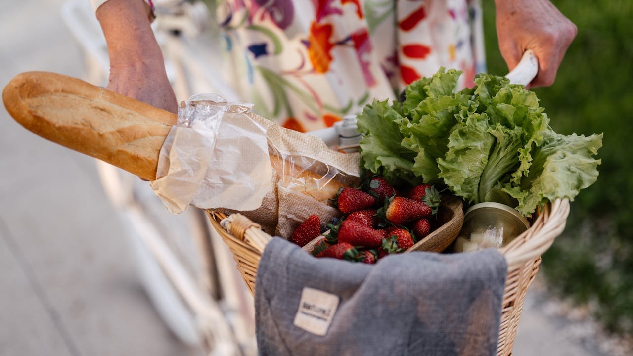 A basket of fresh vegetables
