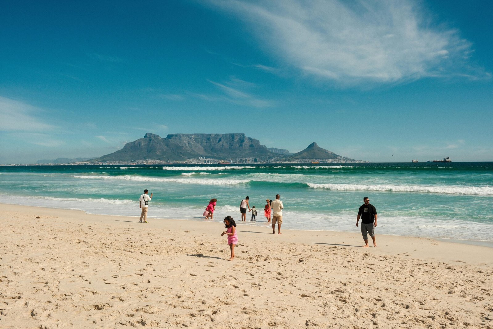 Family enjoying at the beach 